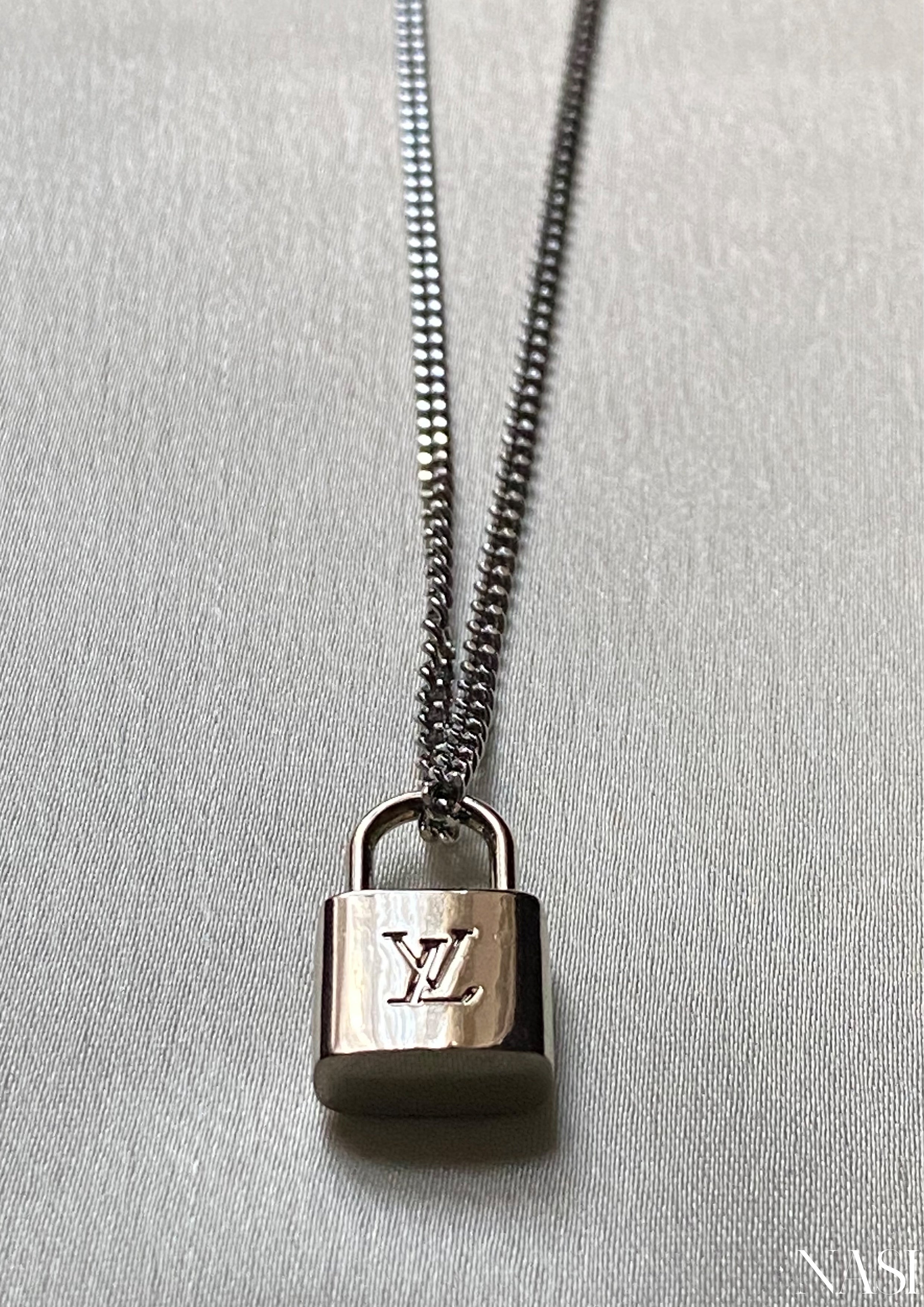 Rework Vintage Silver Louis Vuitton Lock on Necklace with 2 Working Keys